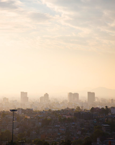 Sunrise over Mexico City
